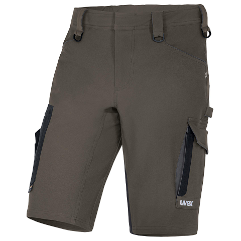 Uvex 8878616 Arbeitskleidung Shorts Schwarz, Khaki