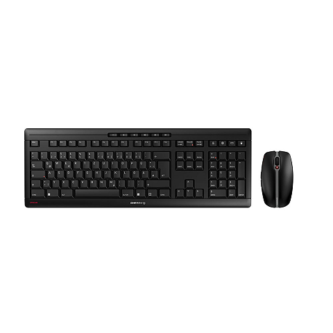 CHERRY Stream Desktop Recharge Tastatur Maus enthalten Universal RF Wireless QWERTZ Deutsch Schwarz