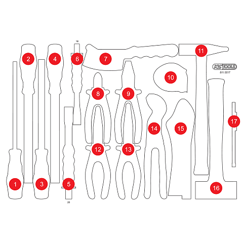 KS Tools 811.0017-97 Werkzeugkoffer-Zubehör
