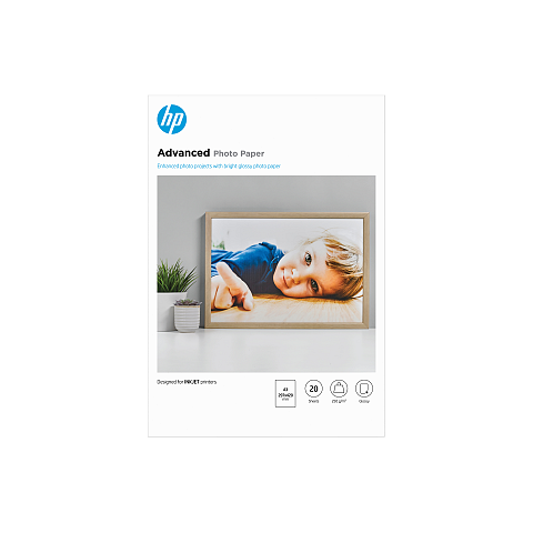 HP Advanced Fotopapier, glänzend, 250 g/m2, A3 (297 x 420 mm), 20 Blatt
