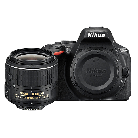 Nikon D5500 + AF-S DX NIKKOR 18-55mm SLR-Kamera-Set 24,2 MP CMOS 6000 x 4000 Pixel Schwarz