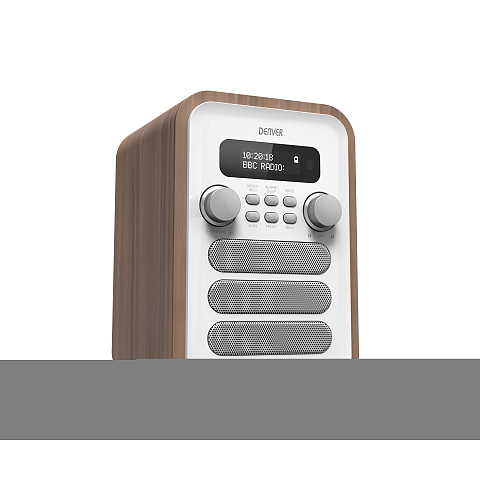 Denver DAB-48WHITE Persönlich Digital Weiß, Holz