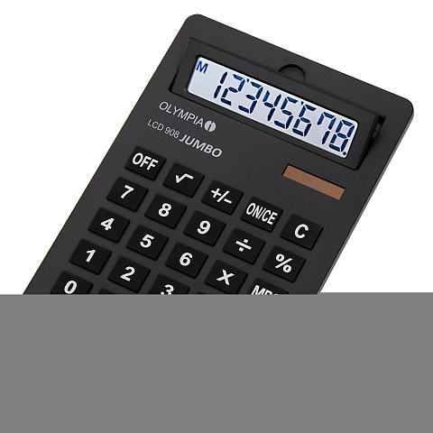 Olympia LCD 908 Jumbo Taschenrechner Desktop Display-Rechner Schwarz