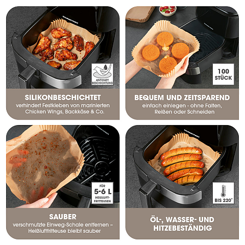 Gourmetmaxx 12648 100 Blätter Braun 220 °C