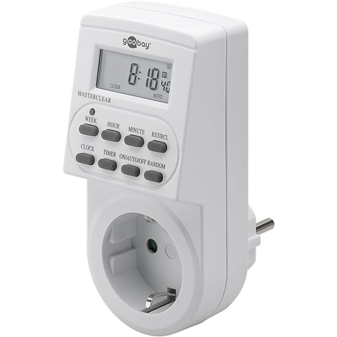 Goobay 51277 Elektrischer Timer Weiß Tages-/Wochenzeitschaltuhr