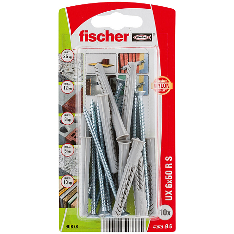 Fischer 90878 Schraubanker/Dübel 10 Stück(e) 50 mm