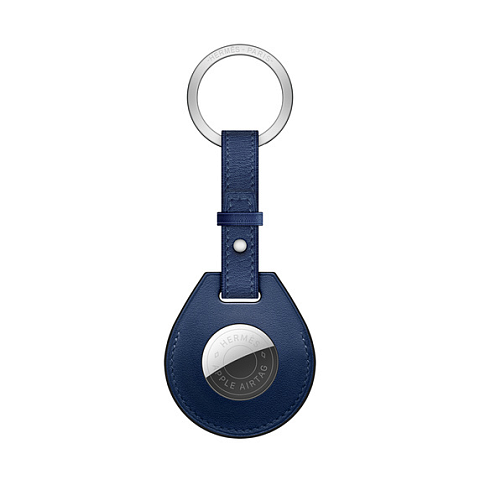 Apple AirTag Hermès Bleu Sapphire Schlüsselring Blau