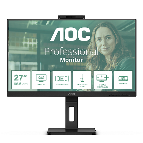 AOC Q27P3QW Computerbildschirm 68,6 cm (27") 2560 x 1440 Pixel Quad HD Schwarz