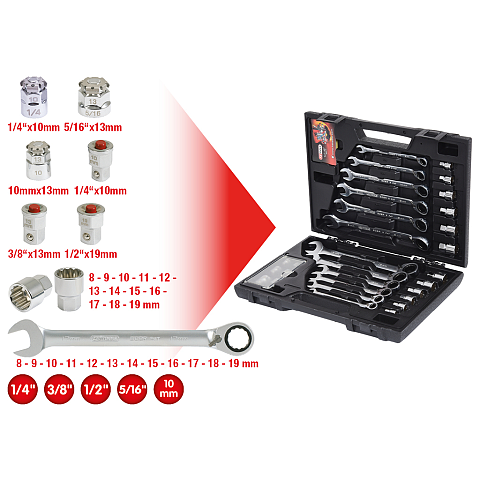 KS Tools 503.4960 Steckdosen/Steckdosen-Set Steckschlüssel-Satz