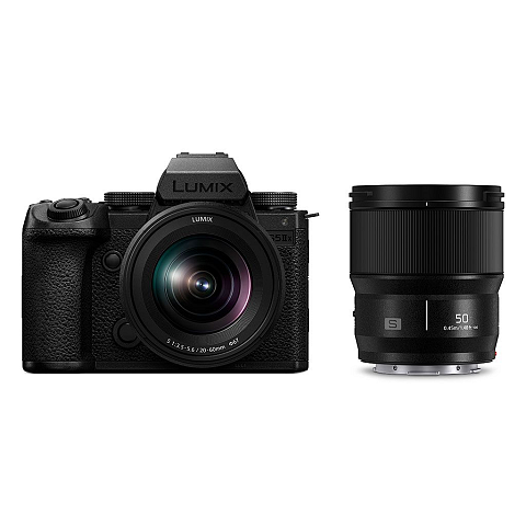 Panasonic Lumix S5IIX + S 20-60MM F3.5-5.6 + 50mm F1.8 MILC 24,2 MP CMOS 12000 x 8000 Pixel Schwarz