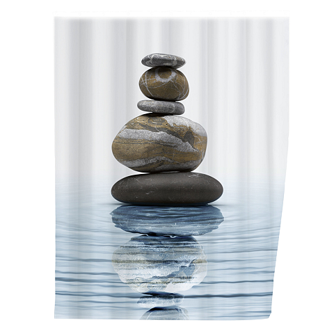 WENKO Meditation Duschvorhang Ring Polyester Mehrfarbig