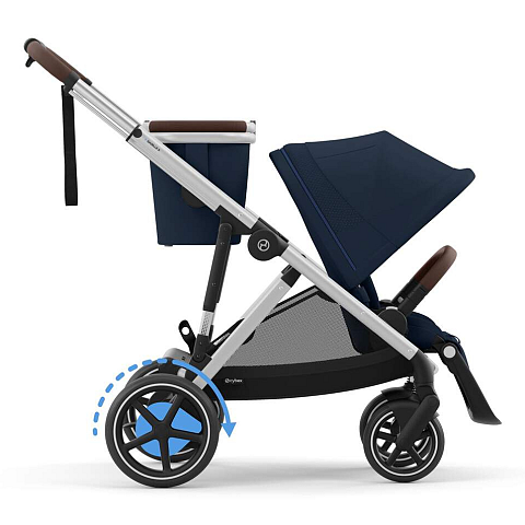 CYBEX e-Gazelle S Traditioneller Kinderwagen 1 Sitz(e) Blau, Silber