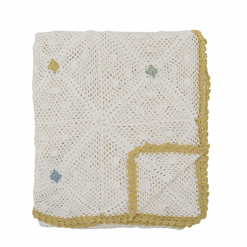 Bloomingville 82066336 Überwurfdecke 125 x 150 cm Baumwolle, Polyester Natürlich/Natur