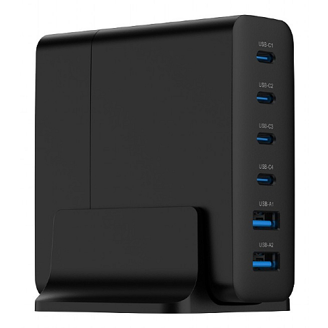Gembird TA-UC-2A4C-PD75-01-BK Ladegerät für Mobilgeräte Universal Schwarz AC Schnellladung Drinnen