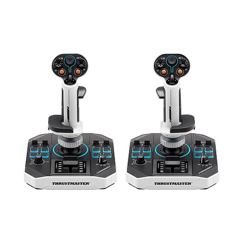 Thrustmaster Sol-R 2 HOSAS Space Sim Duo Schwarz, Weiß USB Flightstick Analog / Digital PC