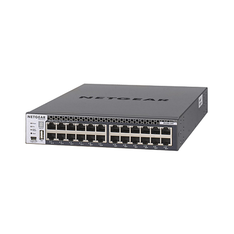 NETGEAR M4300-24X Managed L3 10G Ethernet (100/1000/10000) 1U Schwarz