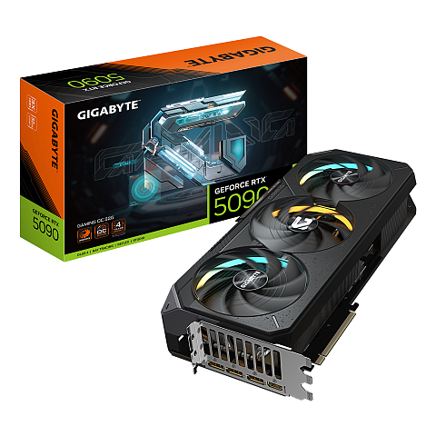 GIGABYTE GeForce RTX 5090 GAMING OC 32G Grafikkarte - 32GB GDDR7, 512 Bit, PCI-E 5.0, 2550MHz Core Clock, 3 x DP 2.1a, 1 x HDMI 2.1b, NVIDIA DLSS 4, GV-N5090GAMING OC-32GD