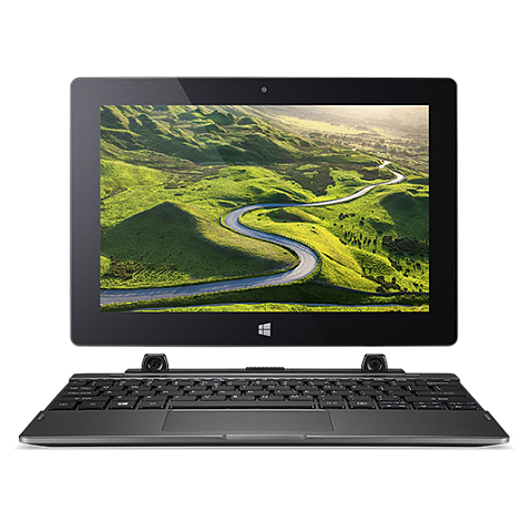 Acer One 10 S1003-1298 Intel Atom® x5-Z8300 Hybrid (2-in-1) 25,6 cm (10.1") Touchscreen HD 2 GB DDR3L-SDRAM 32 GB Flash Wi-Fi 4 (802.11n) Windows 10 Home Schwarz, Grau