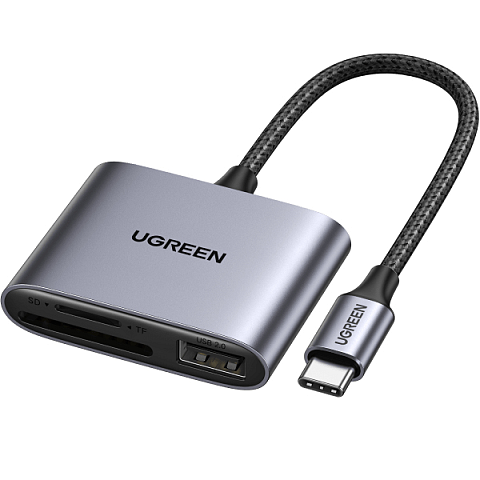 Ugreen 80798 Kartenleser USB 3.2 Gen 1 (3.1 Gen 1) Type-C Grau