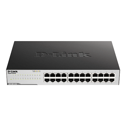 D-Link GO-SW-24G Unmanaged L2 Gigabit Ethernet (10/100/1000) 1U Schwarz