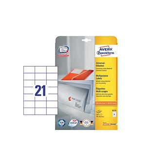 Avery 6174 selbstklebendes Etikett Weiß 525 Stück(e)
