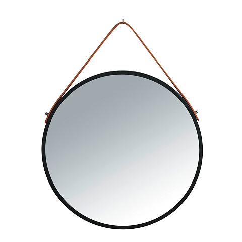 WENKO 24424100 Wandspiegel Rund Schwarz