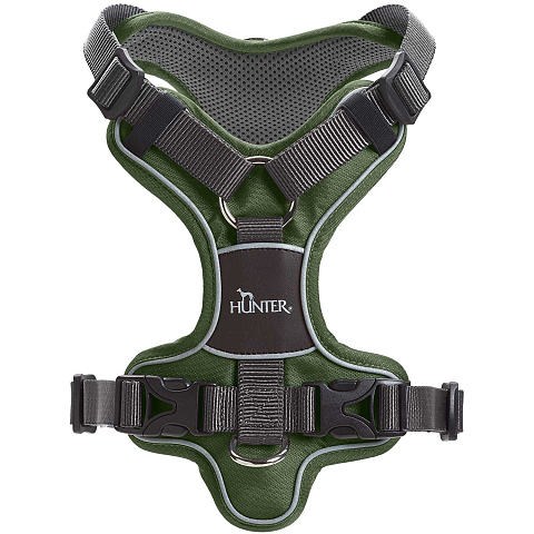 Hunter 67591 Hunde-/Katzengeschirr S-M Grün, Grau Nylon, Polyester Hund Zuggeschirr