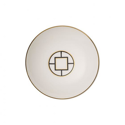 Villeroy & Boch MetroChic Suppenteller Rund Porzellan Schwarz, Gold, Weiß 1 Stück(e)