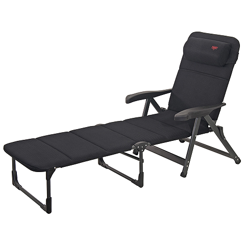 Crespo AP-233 AD Liegestuhl Schwarz Aluminium, Stoff Liegen
