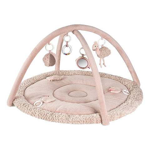 Fehn 042184 Plüsch, Polyester Rose Babyspielmatte