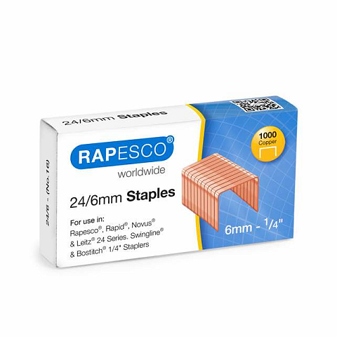 Rapesco S24600Z3 Klammerpack 1000 Heftklammern