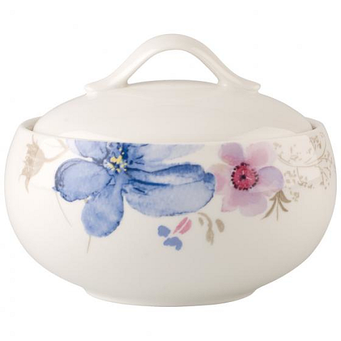 Villeroy & Boch Mariefleur Gris Basic Zuckerdose Mehrfarbig Porzellan