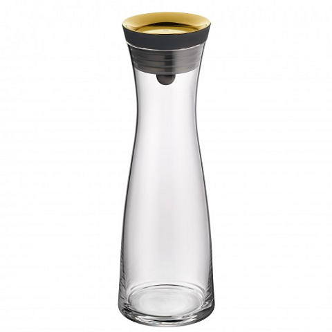 WMF 06.1770.6590 Karaffe, Krug & Flasche Dekantierer 1 l Gold, Schwarz, Transparent