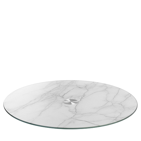 LEONARDO TURN Silber, Weiß Rund Servierplatte
