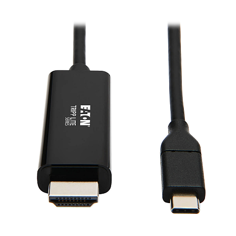 Tripp Lite U444-006-H4K6BE USB-C-zu-HDMI-Adapterkabel (Stecker/Stecker), 4K 60 Hz, 4:4:4, Thunderbolt 3-kompatibel, Schwarz, 1,8 m