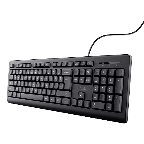 Trust 24639 Tastatur Büro USB Nein US Englisch Schwarz