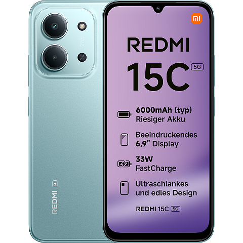 Xiaomi Redmi 15C 17,5 cm (6.9") 5G USB Typ-C 4 GB 128 GB 6000 mAh Grün