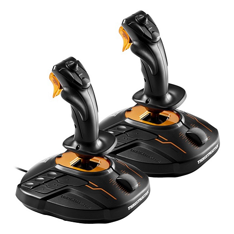 Thrustmaster T.16000M FCS SPACE SIM DUO Schwarz, Orange USB Joystick Analog / Digital PC