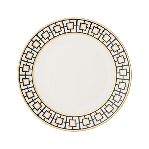 Villeroy & Boch MetroChic Essteller Rund Porzellan Schwarz, Gold, Weiß 1 Stück(e)