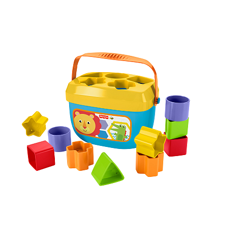 Fisher-Price Babys erste Bausteine, Motorikwürfel, Steckspiel, Bauklötze, Steckwürfel