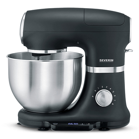 Severin KM 3898 Küchenmaschine 1000 W 5,5 l Schwarz, Silber Integrierte Waagen