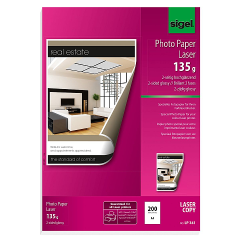 Sigel LP341 Druckerpapier A4 (210x297 mm) Glanz 200 Blätter Weiß