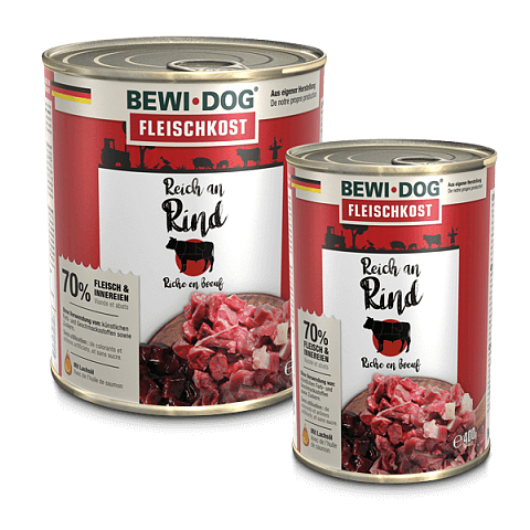 Bewi DOG 4002633518811 Hunde-Dosenfutter Rind Adult 800 g