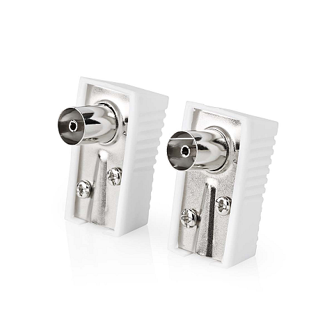 Nedis CSGB40920WT Koaxialstecker IEC 2 Stück(e) 75 Ohm