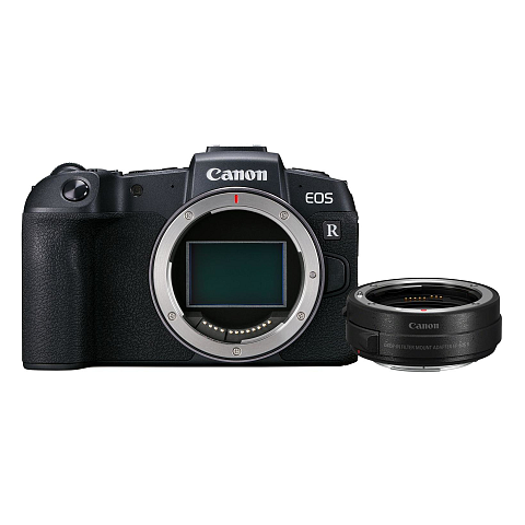 Canon EOS RP Body + EF-EOS R Adapter MILC Body 26,2 MP CMOS 6240 x 4160 Pixel Schwarz