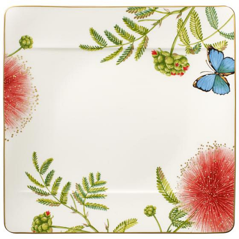 Villeroy & Boch Amazonia Essteller Quadratisch Porzellan Mehrfarbig 1 Stück(e)