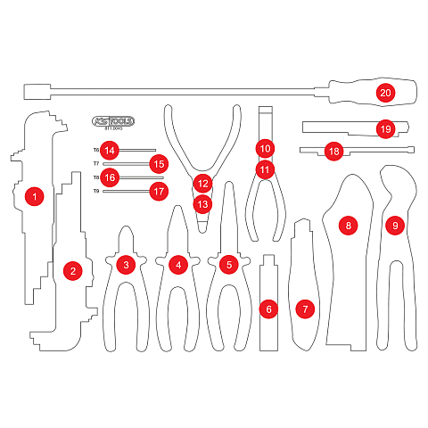 KS Tools 811.0045-97 Werkzeugkoffer-Zubehör