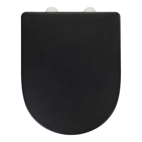 WENKO 24989100 Toilettensitz Harter Toilettensitz Duroplast Schwarz
