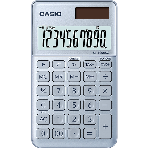Casio SL-1000SC-BU Taschenrechner Tasche Einfacher Taschenrechner Schwarz