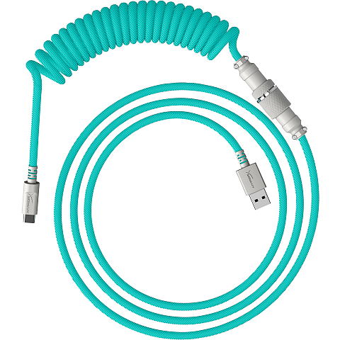 HyperX USB-C Spiralkabel hellgrün-weiß